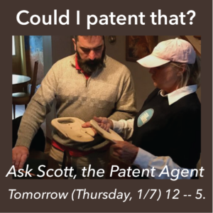 patent agent consulting with inventor