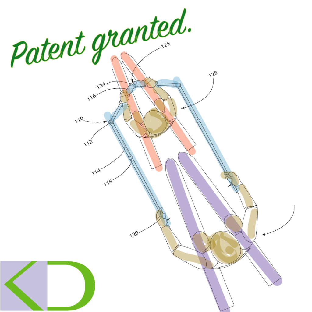 patent drawing of a ski-instruction apparatus showing an adult and child in the apparatus