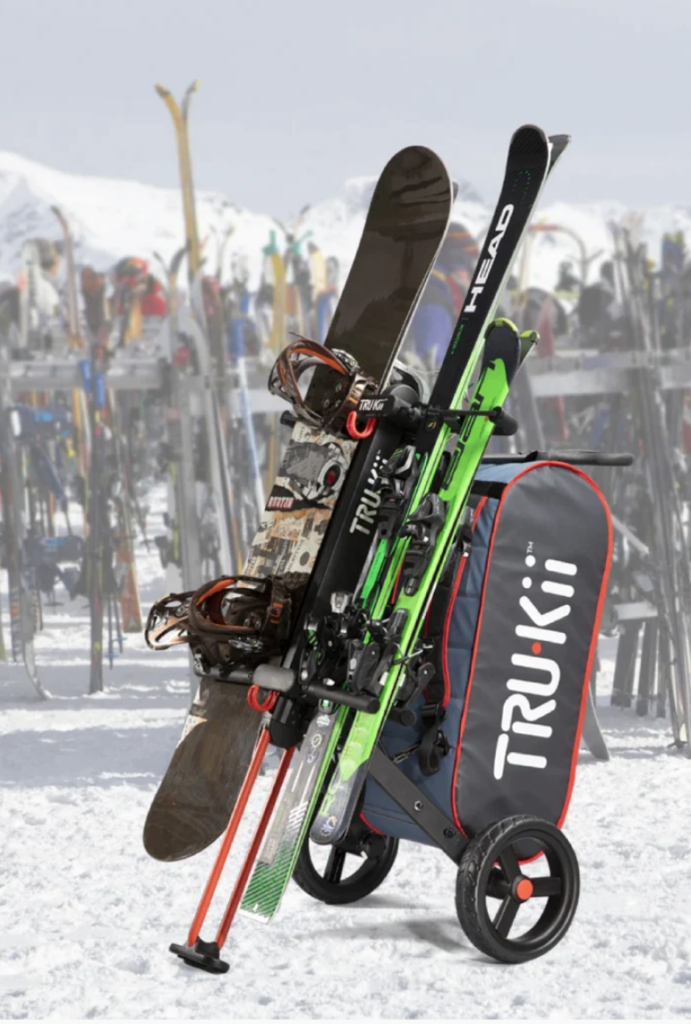 Patent granted: Ski Caddy #11813516 1 photo of the TRU-kii, a ski caddy
