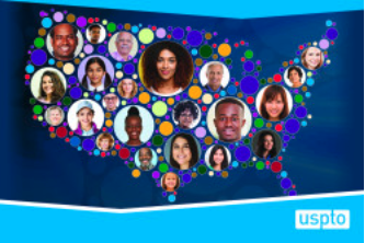 Free, 3-Day Workshop on Patent-Filing: Oct. 14 -- 16 1 image of faces in bubbles in the shape of the united states with uspto logo at the bottom.